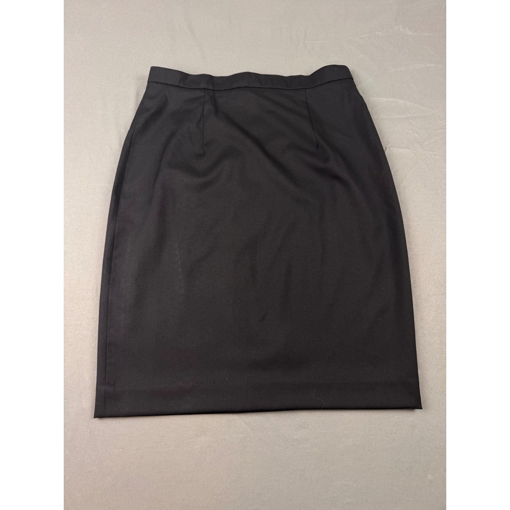 Burberry London England Black Wool Blend Midi Pencil Skirt Size US 8 Business